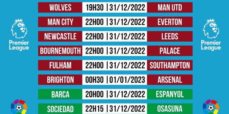 Cập Nhật Lịch Thi Đấu Của Đa Dạng Các Giải Đấu Nhanh Nhất 3 Thông tin liên quan về toàn bộ trận đấu